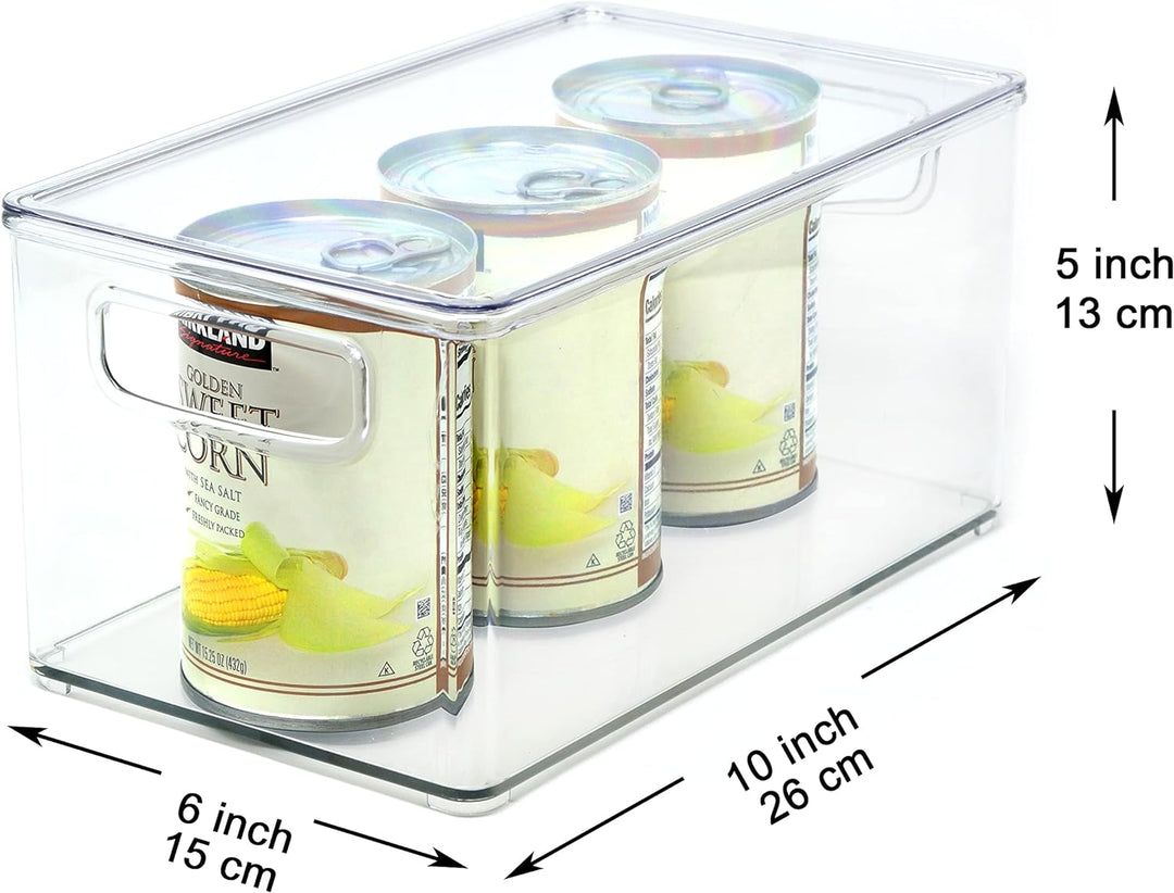 Youngever 2er Set 25 x 15 x 12 cm Kühlschrankbehälter, Speisekammer Organizer, Aufbewahrungsbox Kühl