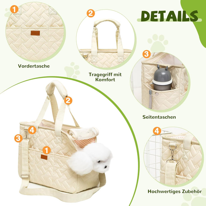 ALLSOPETS Katzentrage, Weiche Hundetransportbox für Kleine Hunde, Tragbare Transportbox für Hunde, R