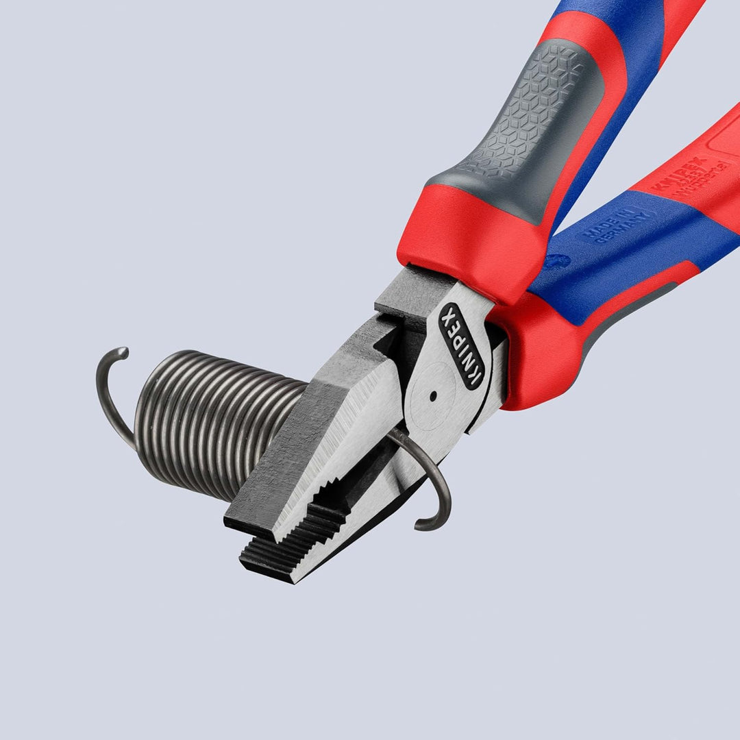 Knipex Kraft-Kombizange schwarz atramentiert, mit Mehrkomponenten-Hüllen 180 mm 02 02 180 Mit Mehrko