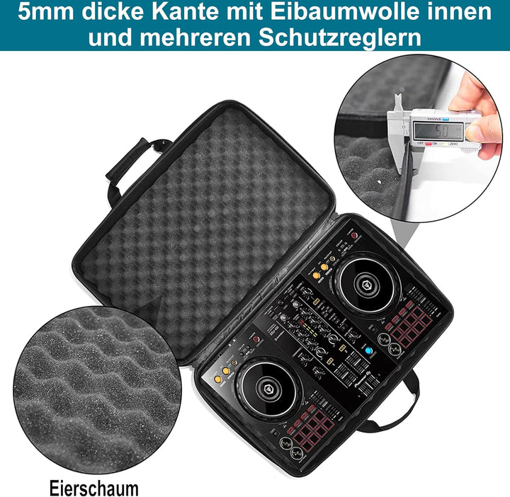 OUUTMEE Hart Reise Tragen Tasche für Pioneer RX, SX, SX2, SX3, Denon MC7000, DDJ FLX6, Schwarz 69 *
