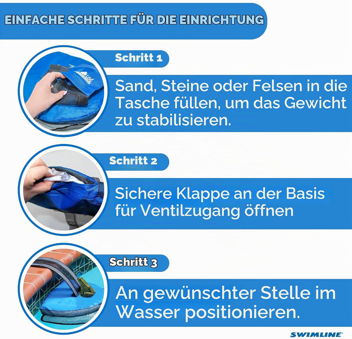 Swimline FrogLog Rettungsrampe für Pool, blau, Einheitsgrösse Froglog
