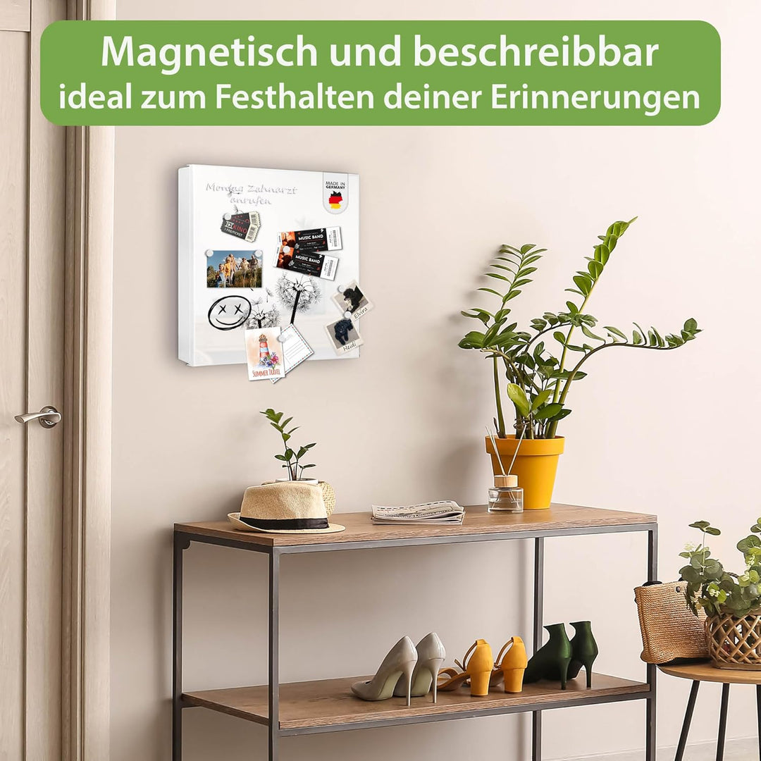 banjado Grosser Schlüsselkasten Metall - Schlüsselbox 30x30cm mit 32 Haken - Schlüsselkasten modern