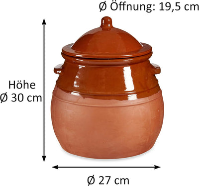 Tontopf mit Deckel - Stewpot Eintopf - Schmortopf Antike - Tongeschirrr Mittelalter - Wikinger - Top