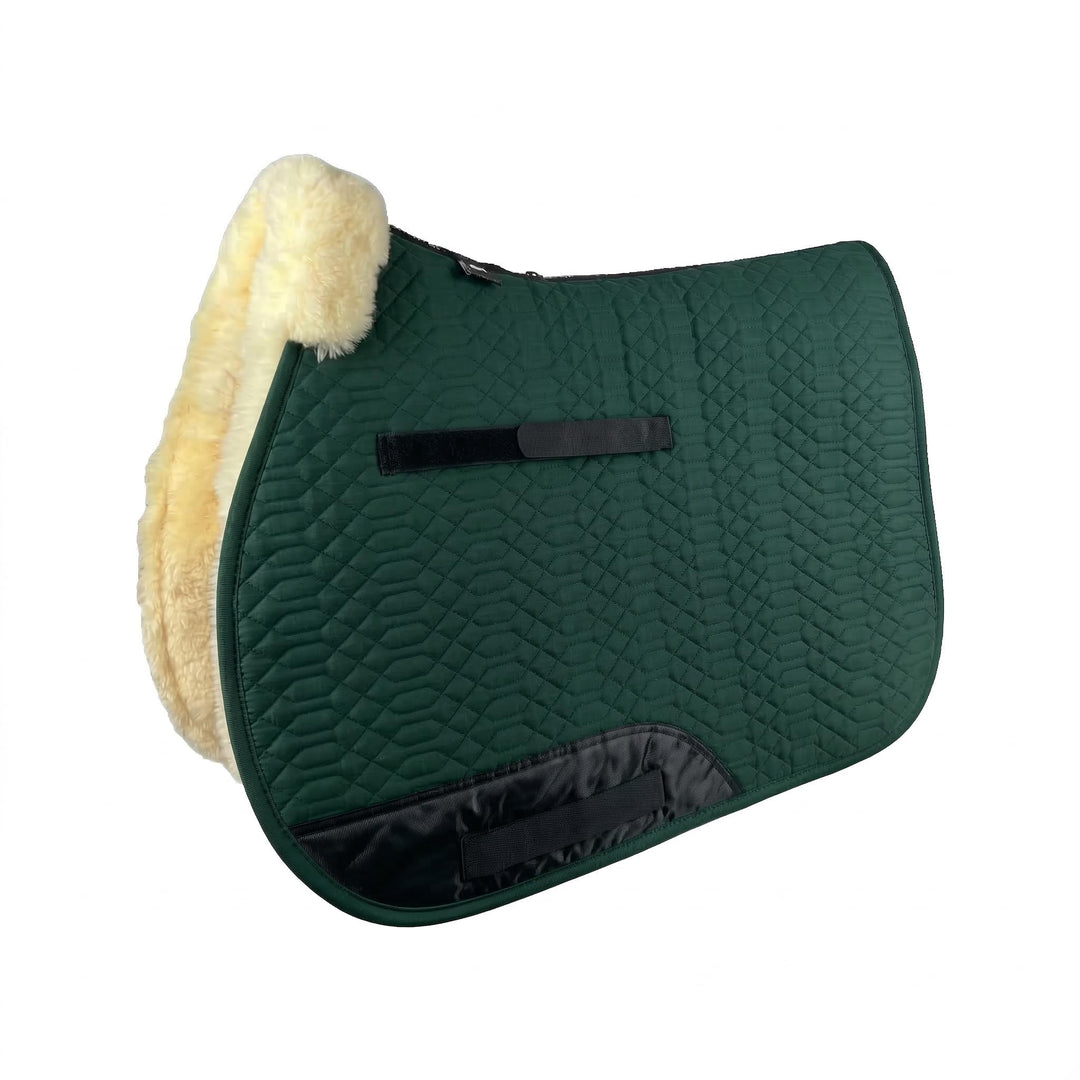 Engel Reitsport Lammfell Schabracke Fully Lined SCHABRA2-VSS-GRU-MED Stoff grün Fell med. Vielseitig
