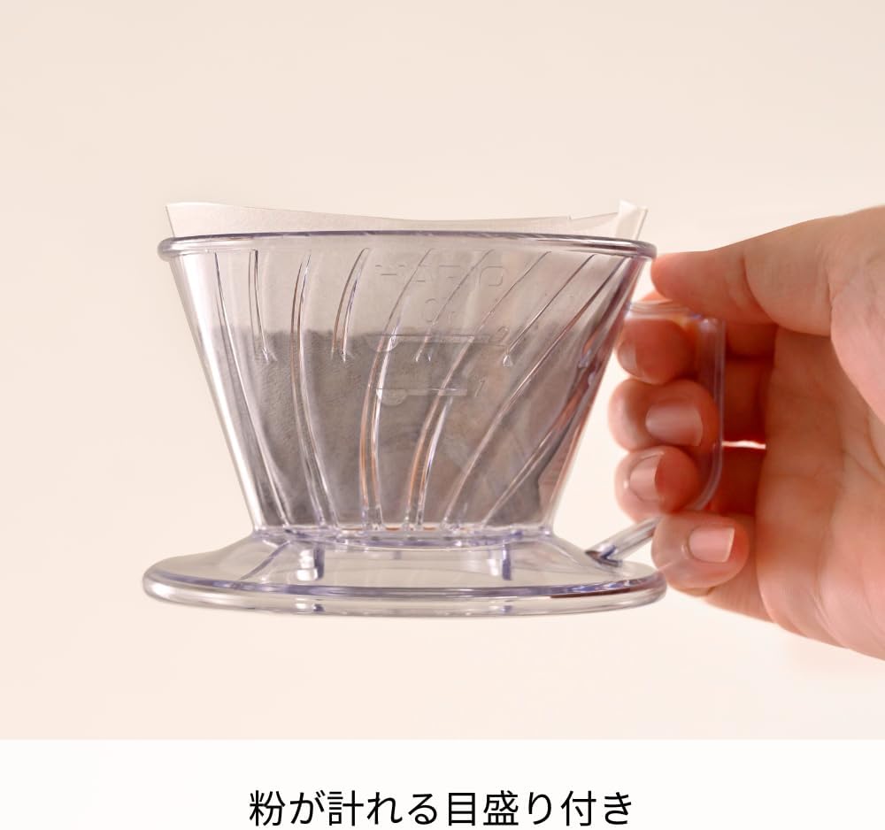 Hario Pegasus Tropfer mit flachem Boden, Grösse 01, transparent 1 Transparent, 1 Transparent