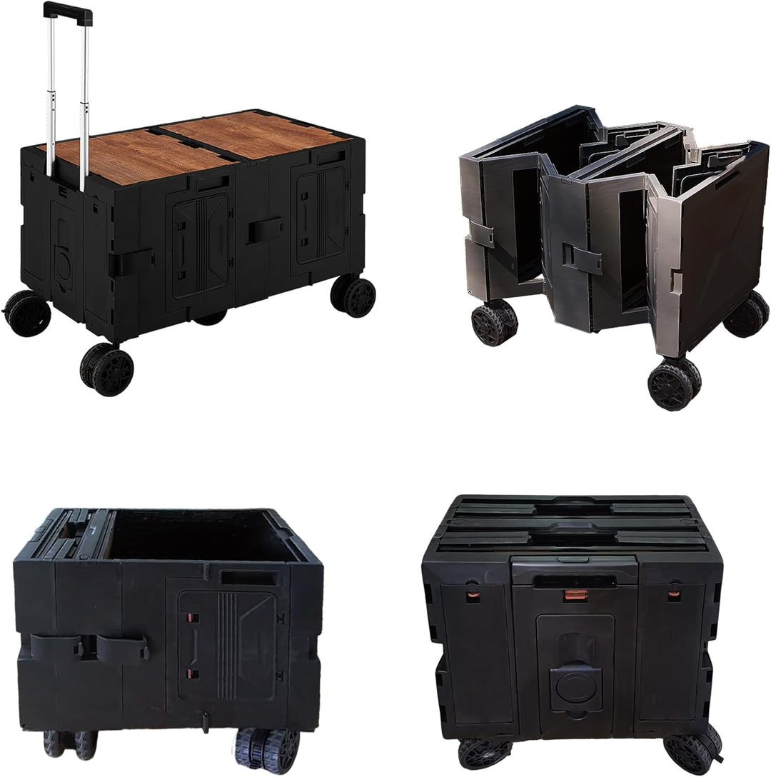 Klappbarer Gartenwagen, multifunktionaler Kinderwagen mit Tischdeckel, 150L, 70KGS Kapazität, tragba