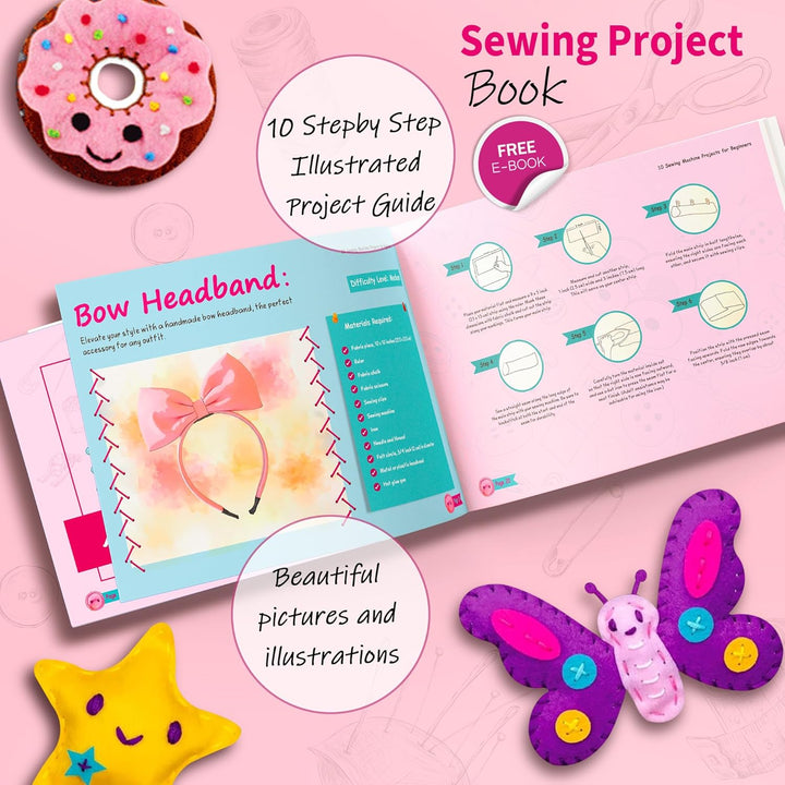 Easy Sewing Machine for Beginner Kid, Electric Portable Sewing Machine Lightweight, Small Household