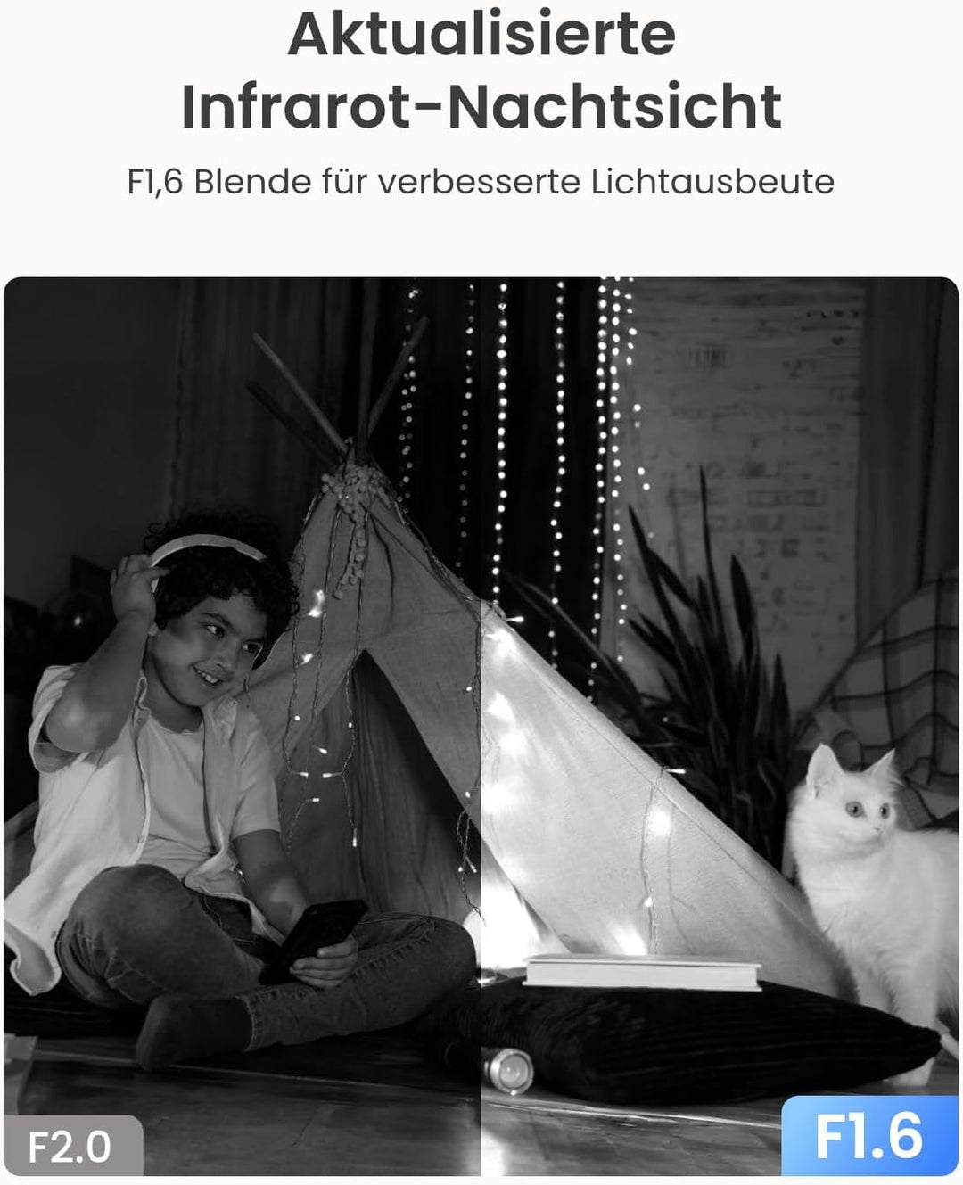 Reolink 4MP IP Kamera Indoor Überwachungskamera Innen WLAN Schwenkbar, 2,4Ghz und 5Ghz WiFi, 2-Wege-