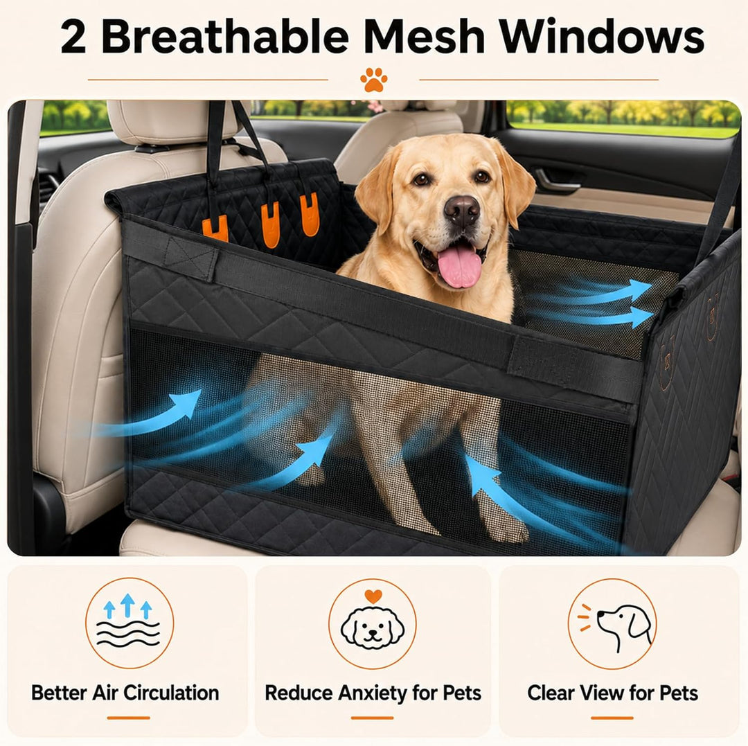 Hundesitz Auto Rückbank, Autositz Hund für Mittelgrosse & Grosse Hunde, Wasserdichter, Rutschfester