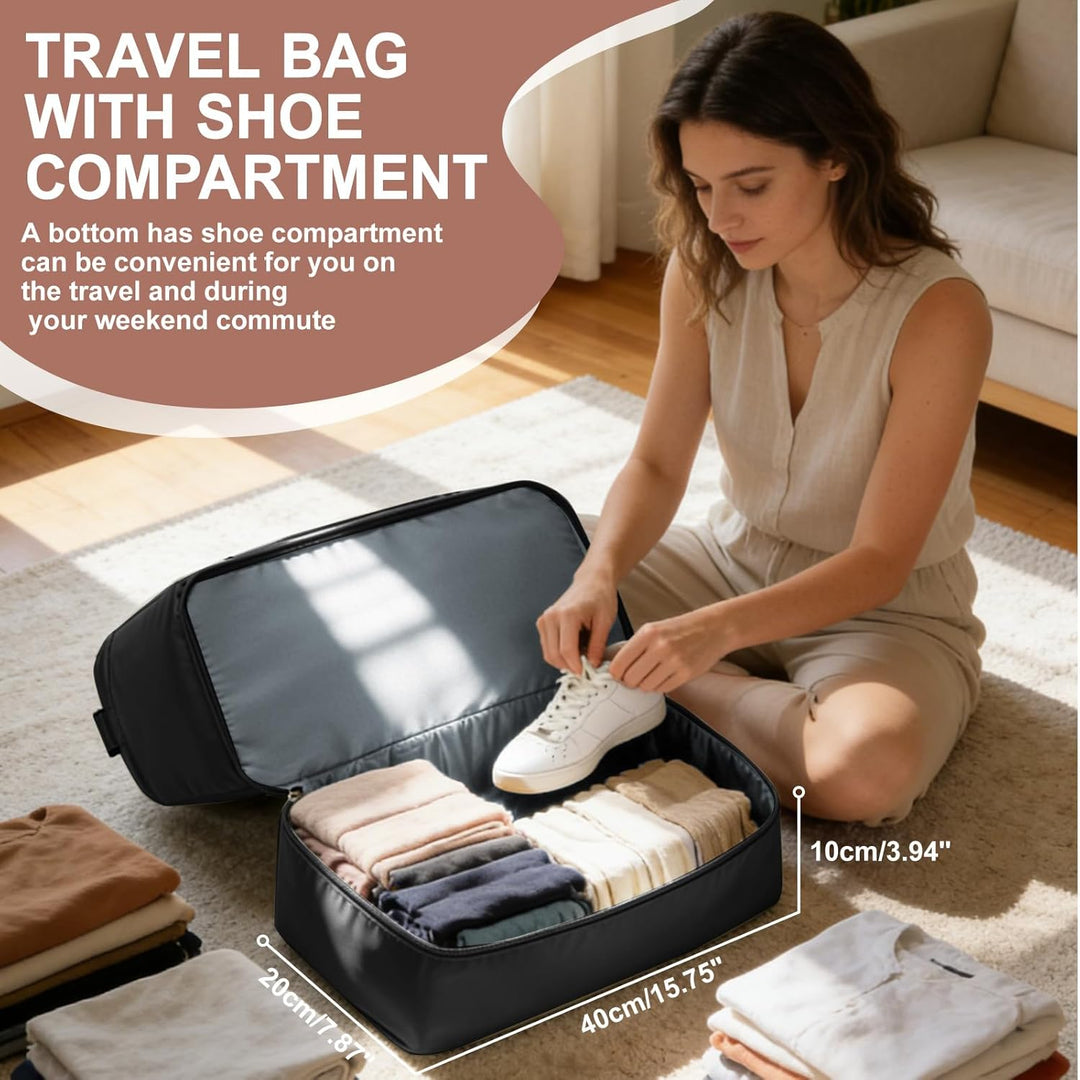SEAFEW Reisetasche 24L, 40x30x20 Ryanair Handgepäck Tasche für Flugzeug Weekender Sporttasche Damen