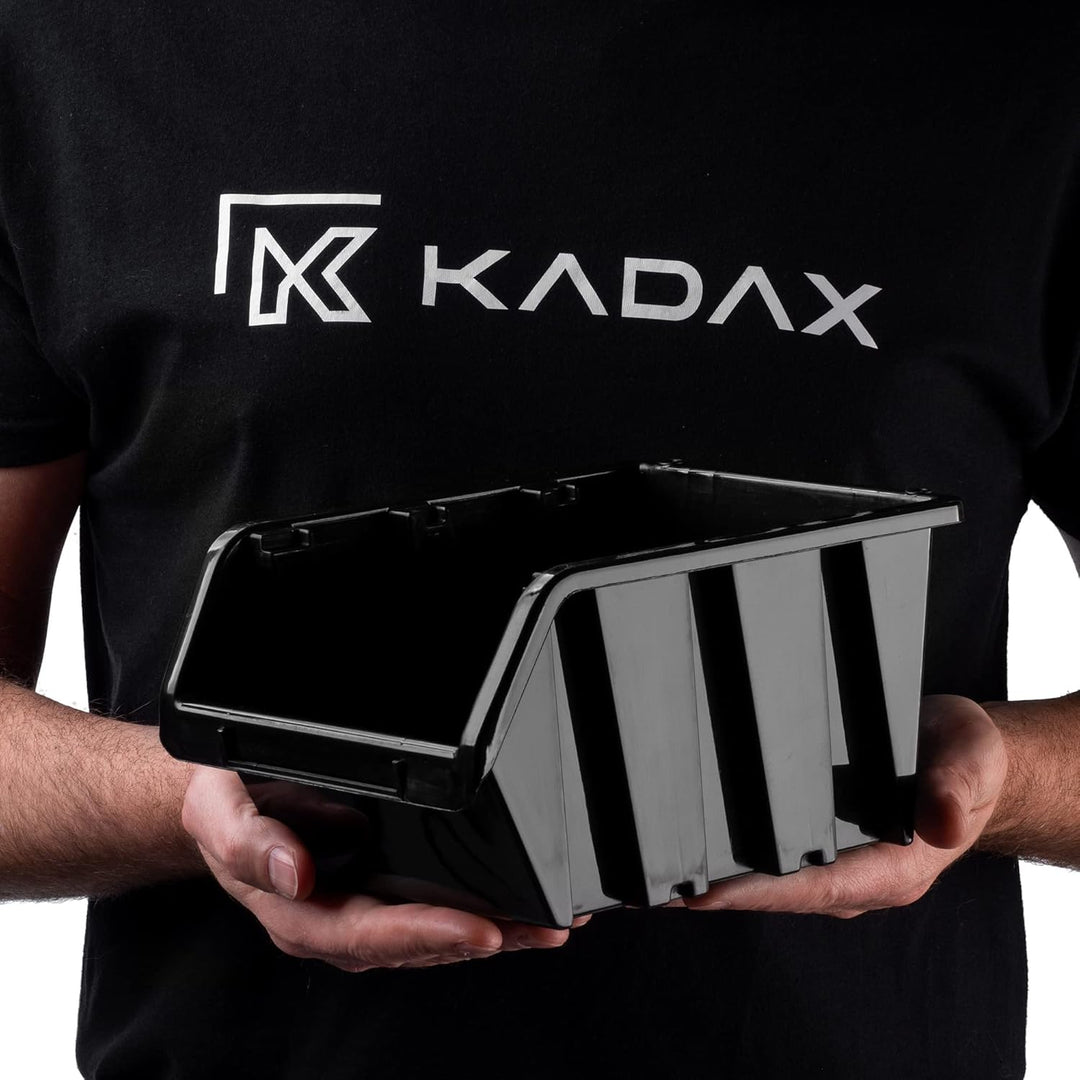 KADAX Werkstatt-Stapelkiste, Stapelbox aus PP Kunststoff, Sichtlagerbox in verschiedenen Grössen, La