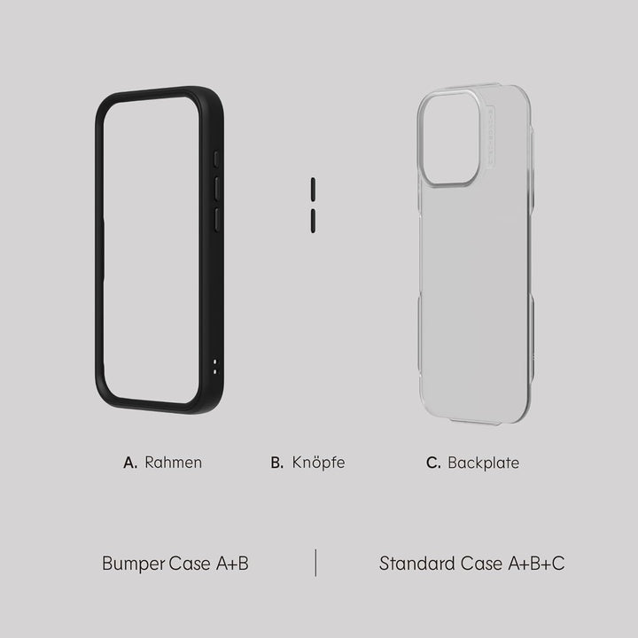 RhinoShield Modulares Case kompatibel mit [iPhone 15 Pro Max] | Mod NX - Anpassbare & stossdämpfende