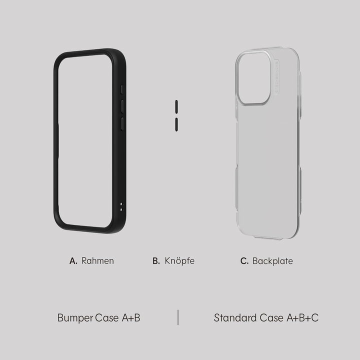 RhinoShield Modulares Case kompatibel mit [iPhone 15] | Mod NX - Anpassbare & stossdämpfende Schutzh