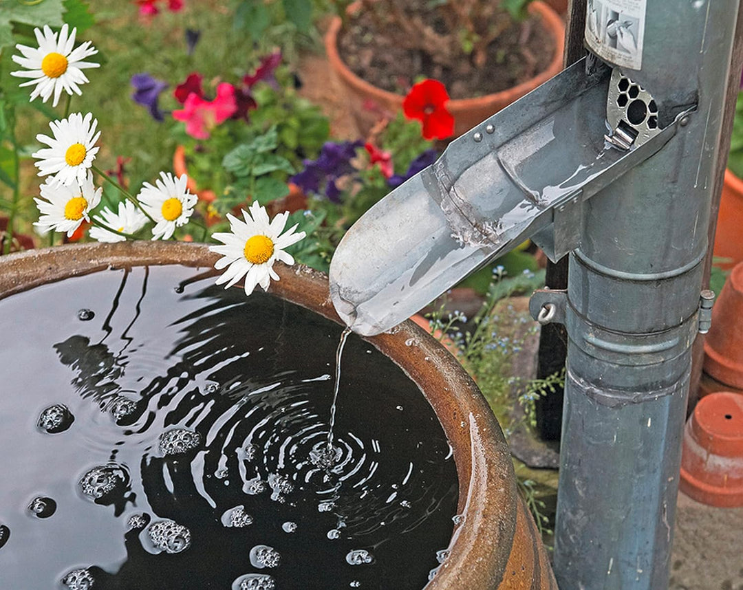 SAREI Haus und Dachtechnik Regenwasserklappe | NW 80 Zink | Durchmesser von 80 mm | Made in Germany