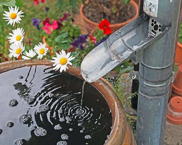 SAREI Haus und Dachtechnik Regenwasserklappe | NW 80 Zink | Durchmesser von 80 mm | Made in Germany