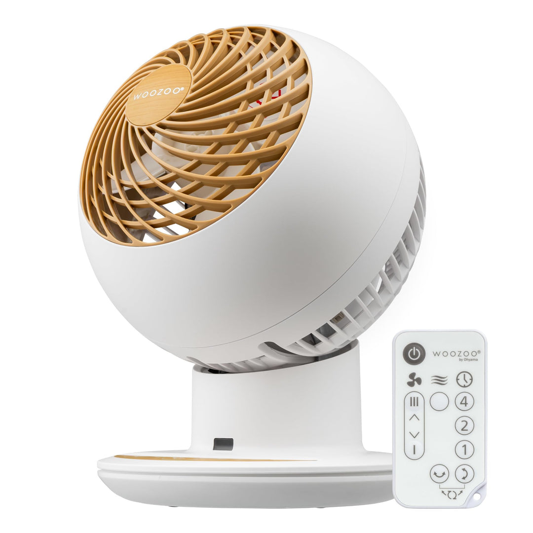 Iris Ohyama Woozoo, Ultra-starker, leiser & tragbarer Tischventilator, 30m², Reichweite 25m, Multidi