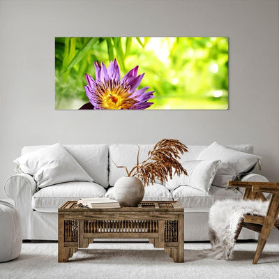 Wandbilder Dekoration Wohnzimmer Asien spa bambus blume Panorama Bilder auf Leinwand 120x50cm Leinwa