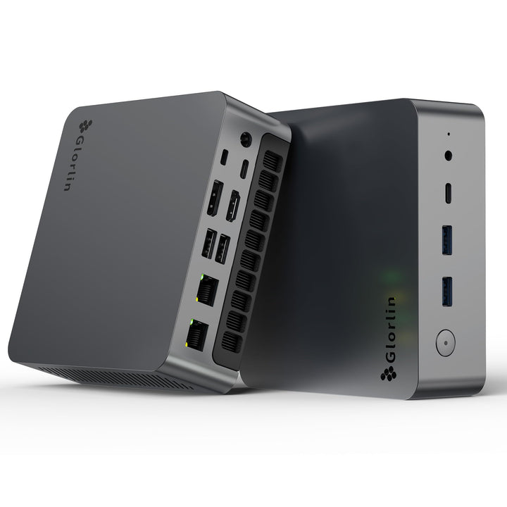 Glorlin Mini PC AMD Ryzen 7 8745HS bis 4.9GHz, Mini Gaming PC 16GB DDR5 1TB M.2 PCIe4.0 SSD, 2X 2.5G