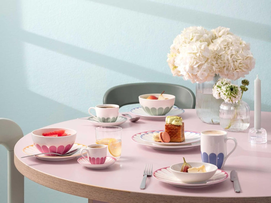 Villeroy & Boch - Fleur cassis Frühstücksteller 6er Set, Dessertteller, Kleiner Teller für Frühstück