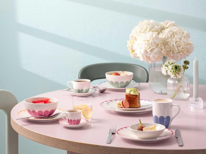 Villeroy & Boch - Fleur cassis Frühstücksteller 6er Set, Dessertteller, Kleiner Teller für Frühstück