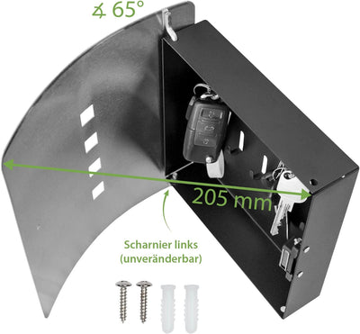 banjado® Design Schlüsselkasten aus Edelstahl mit Motiv Schwan für 10 Schlüssel - Schlüsselschrank z