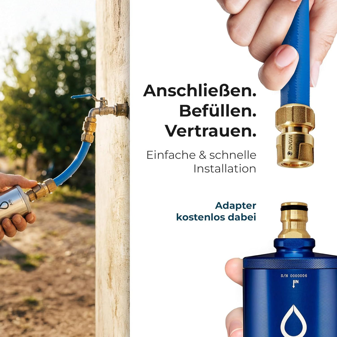 Alb Filter® MOBIL Active Trinkwasserfilter | Sauberes Trinkwasser unterwegs mit Boot, Yacht, Camping