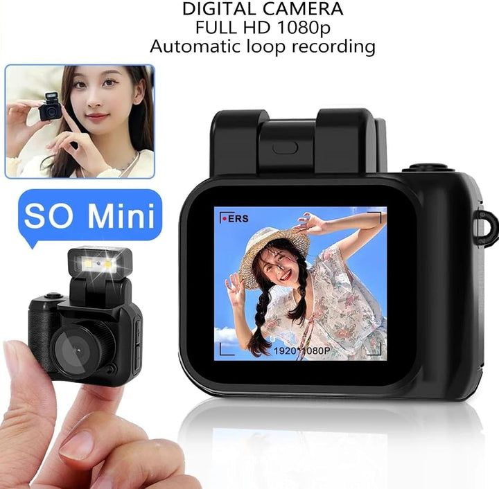 Mi NI Schlüsselanhänger Kamera, Kleine Daumengrosse CDD Digitalkamera 1080P HD 2 MP für Studenten un