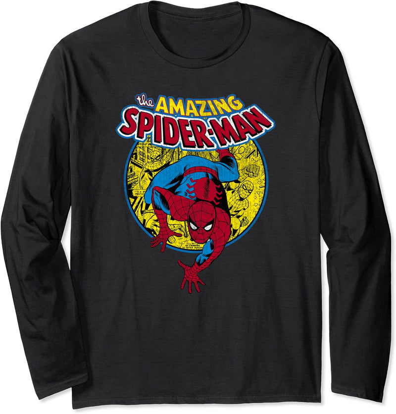 Marvel Spider-Man Comic Crawler Langarmshirt