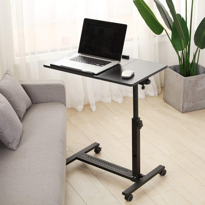 QQ-8A Rolling Laptop-Tischwagen schwarz, Schwarz