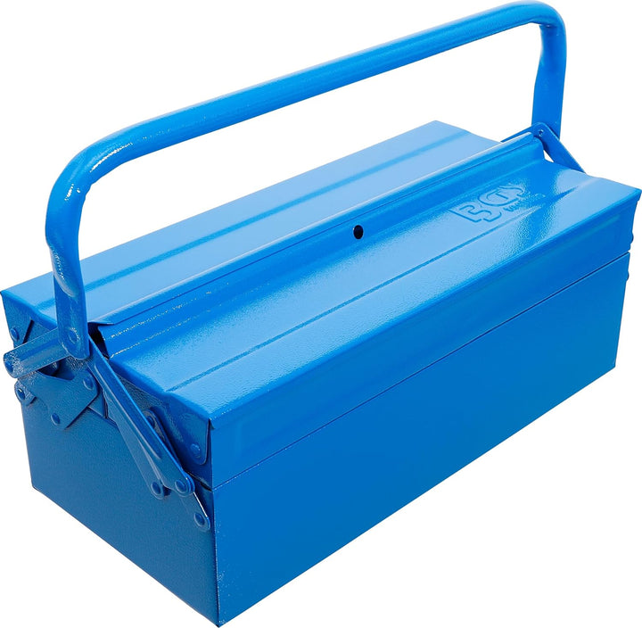 BGS 33001 | Metall-Werkzeugkasten | leer | 420 x 200 x 150 mm | 3 Fächer | Stahlblech leer | 3 Fäche