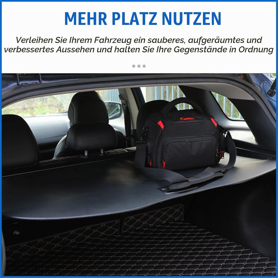 BONRYAN Frachtabdeckung für 2016-2021 Mercedes-Benz Class GLC Schwarz Ausziehbare Kofferraumabdeckun