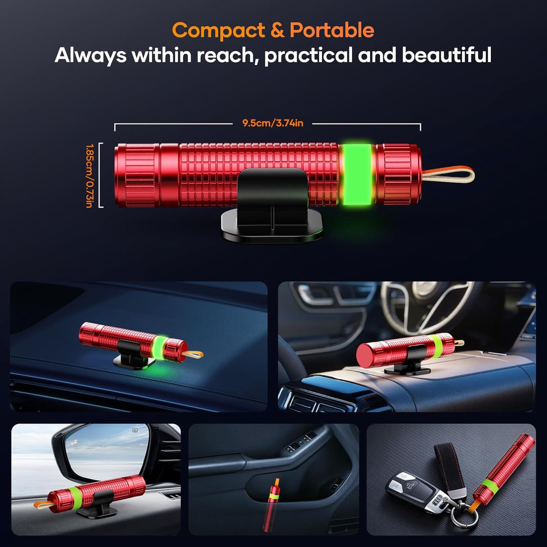 2-in-1 Notfallhammer Auto mit Gurtschneider, Tragbarer Safety Nothammer Auto, Sicherheitshammer mit