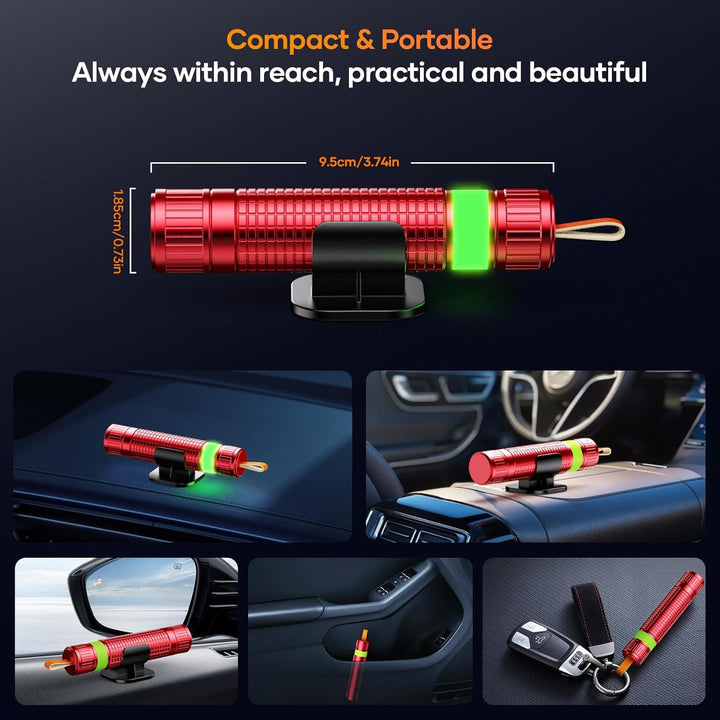 2-in-1 Notfallhammer Auto mit Gurtschneider, Tragbarer Safety Nothammer Auto, Sicherheitshammer mit