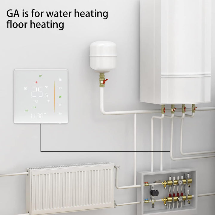 MOES WLAN Smart Thermostat, Warmwasser Thermostat Fussbodenheizung, Programmierbar Raumthermostat Fü
