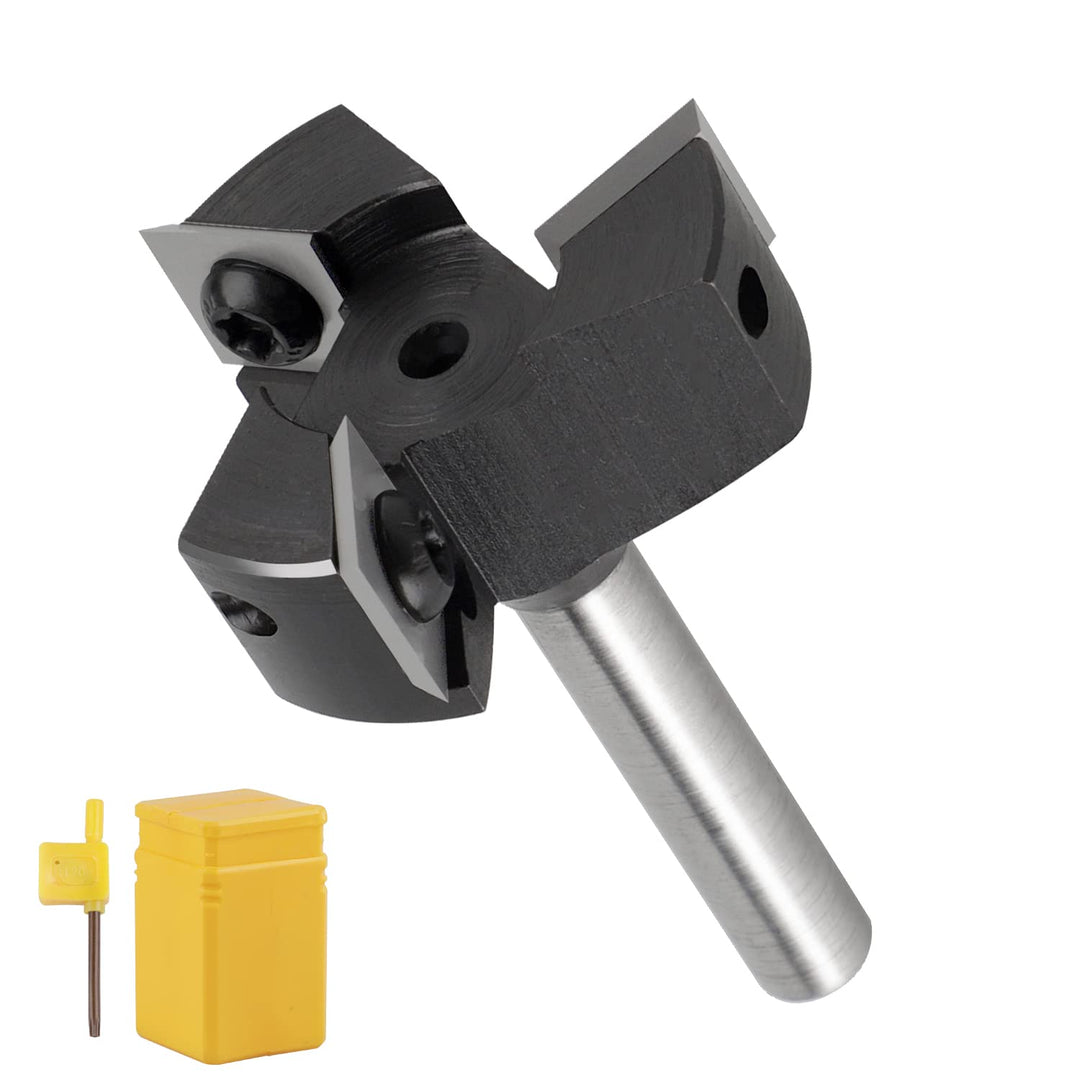 CPROSP Planfräser 8mm Schaft für Holz, Hobelfräser für Oberfräse mit 39mm Schnittdurchmesser, Abrich