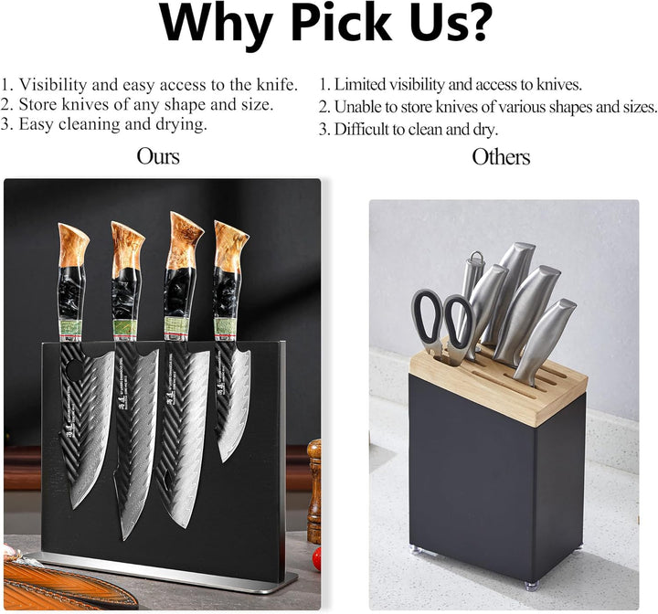 SHANGDAODamascus Kitchen Knife Sets 5 PCS, Japanese Kitchen Knife Set Damascus Steel Core, Ultra-Sha