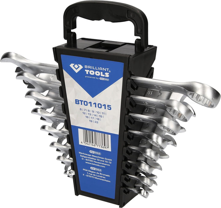 BRILLIANT TOOLS BT011015 Ring-Maulschlüssel-Satz, 15-tlg [Powered by KS TOOLS] 15-tlg., 15-tlg.