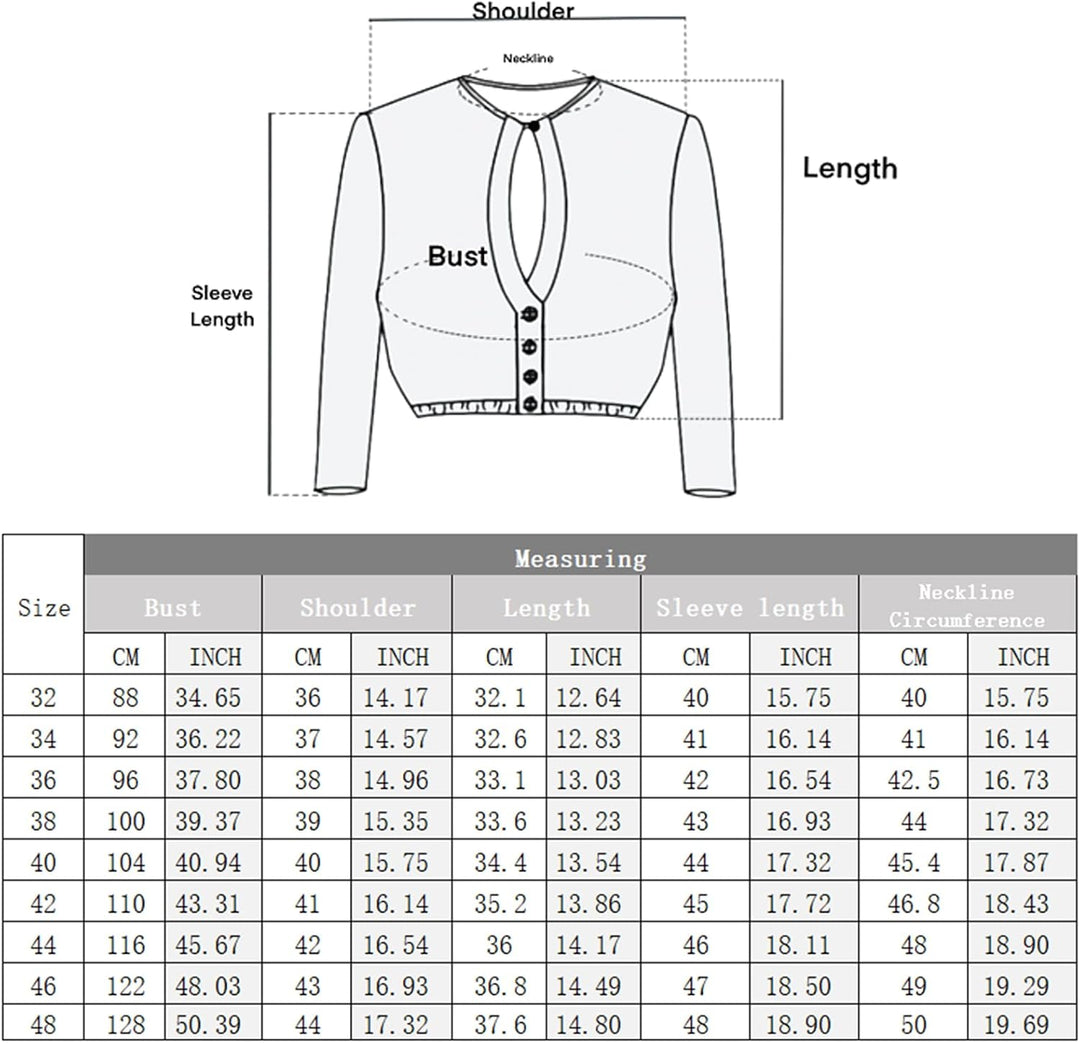 Kelliar Dirndlbluse Damen Trachtenbluse Creme Dirndl Bluse für Bavarian Oktoberfest 38 Creme-009, 38