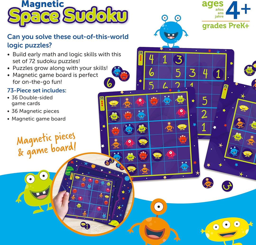 Learning Resources Magnetisches Weltraum-Sudoku, Rätselspiel, 72 Teile, ab 4 Jahren