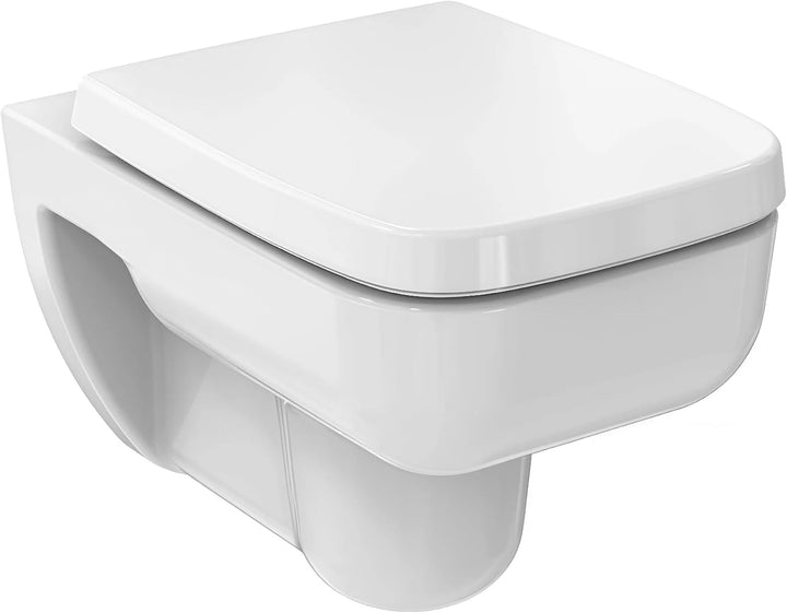 Toilettendeckel mit Absenkautomatik, Einfache Montage, Antibakteriell & UV-beständig, Quick-Release-