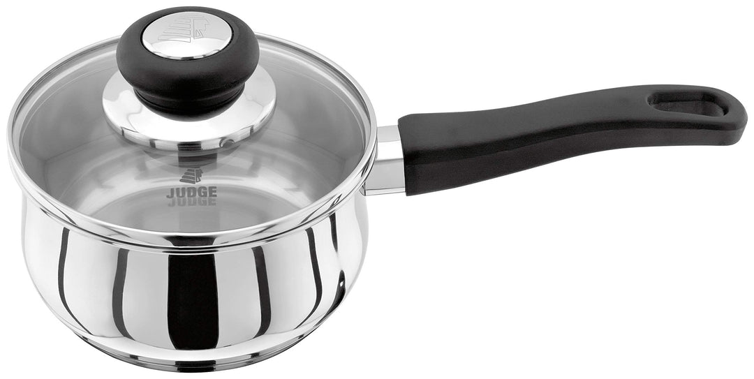 Judge Vista Kochtopf aus Edelstahl, 14 cm, 0,85 L Kochtopf für Induktion, Ofenfest 0.9 Liter, 0.9 Li