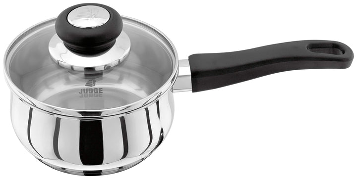 Judge Vista Kochtopf aus Edelstahl, 14 cm, 0,85 L Kochtopf für Induktion, Ofenfest 0.9 Liter, 0.9 Li