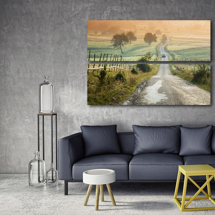 Feeby. Wandbilder - 2 Teile - 150x100 cm - rechteckige Form Bilder Kunstdrucke Deko Panel STRAssE, N