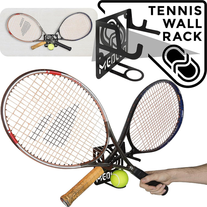 Tennisschläger Wandhalterung (100% Stahl) weiss, weiss