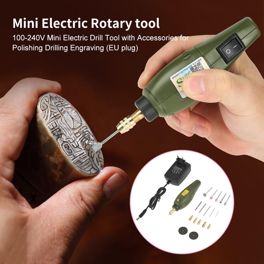 Elektrisches Mini-Bohrwerkzeug, Elektro-Schleif-Graviersets, DIY-Schnitz-Schleifbohrer-Sets, zum Pol