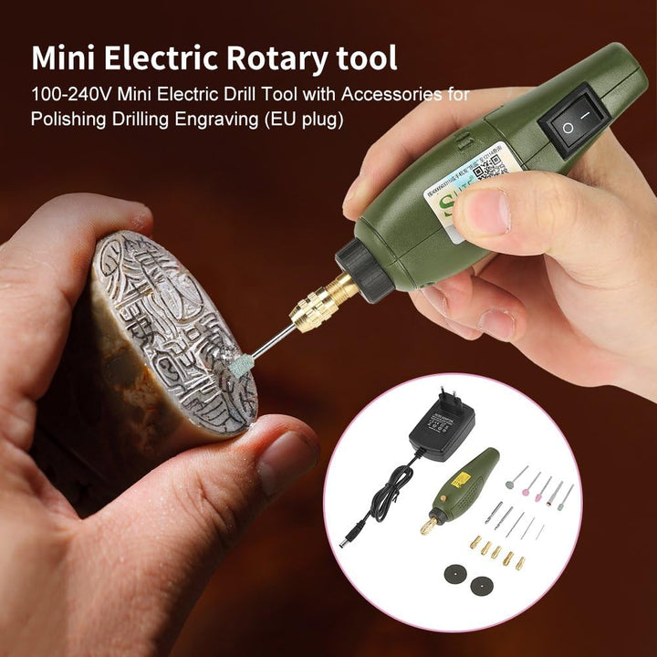 Elektrisches Mini-Bohrwerkzeug, Elektro-Schleif-Graviersets, DIY-Schnitz-Schleifbohrer-Sets, zum Pol