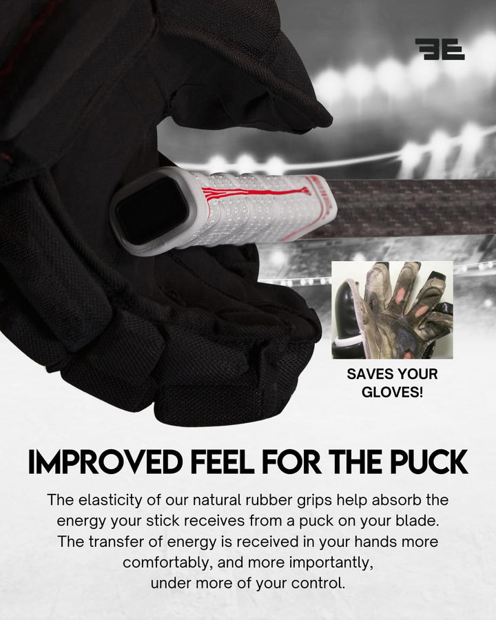 Buttendz Future Ersatz-Griff für Hockeyschläger mit Wirbel, Black w/Fire Drip Black w/ Fire Drip, Sc