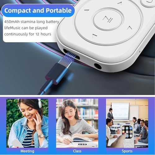 MP3 -Player mit Bluetooth 5.4, HiFi Tragbarer Musikplayer mit 3,5 -mm -Kopfhörer -Jack, 2.01in IPS -