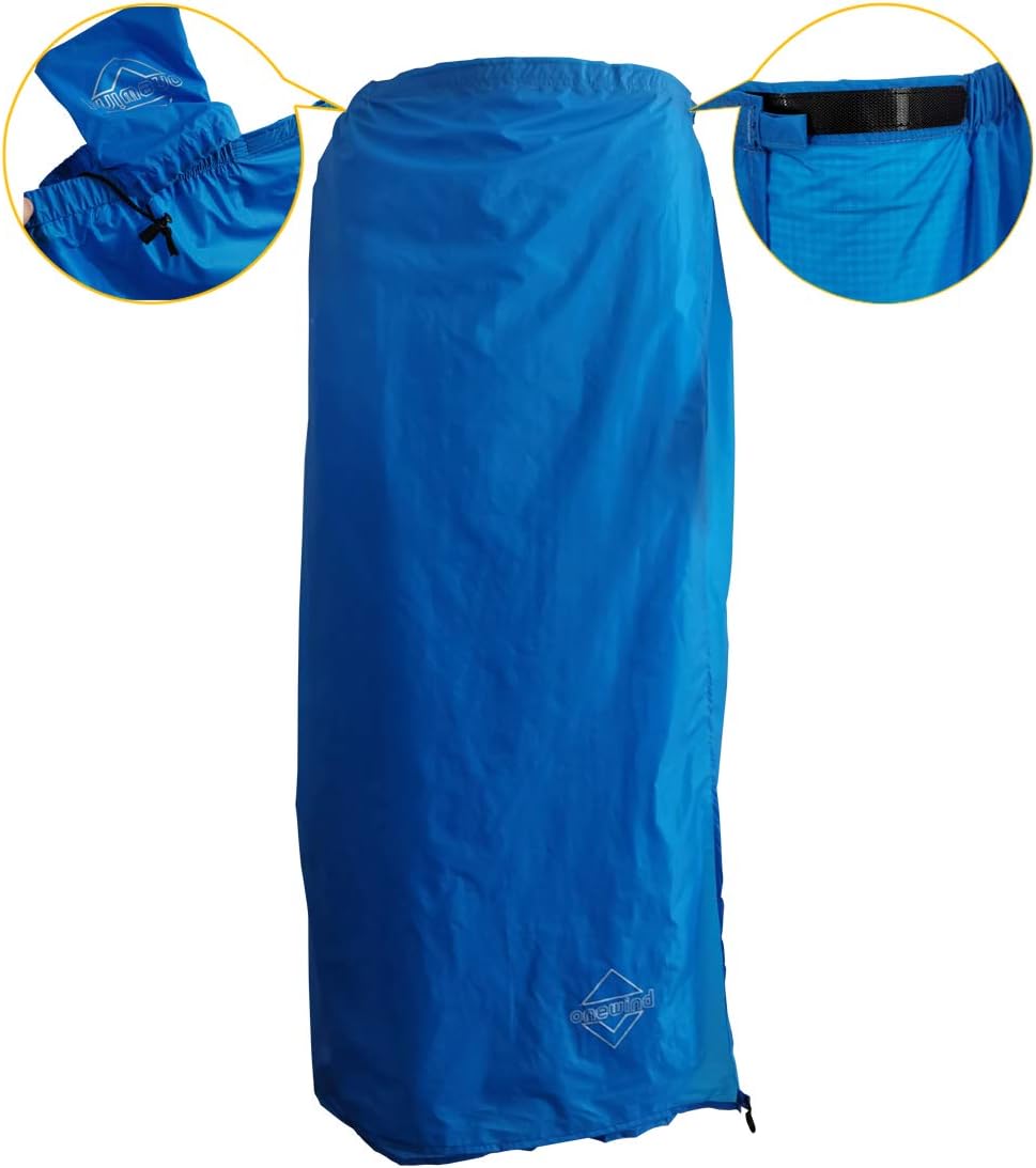 onewind Regenrock für Männer und Frauen Halber Poncho Wasserdicht Ultraleichte Nylon Regenhose Kilt