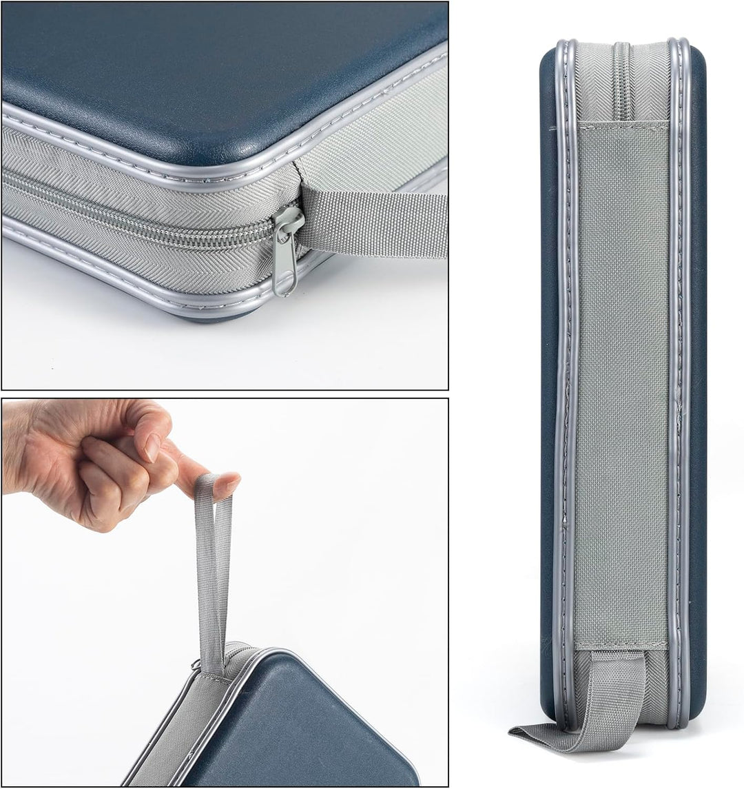 alavisxf xx CD Tasche, 96 CD/DVD Tasche Hartplastik CD Taschen Aufbewahrung Schutzhülle DVD Lagerung